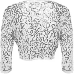 Overig Bolero Pailletten Diva Zilver -Kleding Bovenstukken Winkel bolero pailletten diva zilver 2