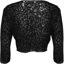 Overig Bolero Pailletten Diva Zwart 6 Overig Bolero Pailletten Diva Zwart -Kleding Bovenstukken Winkel bolero pailletten diva zwart 2