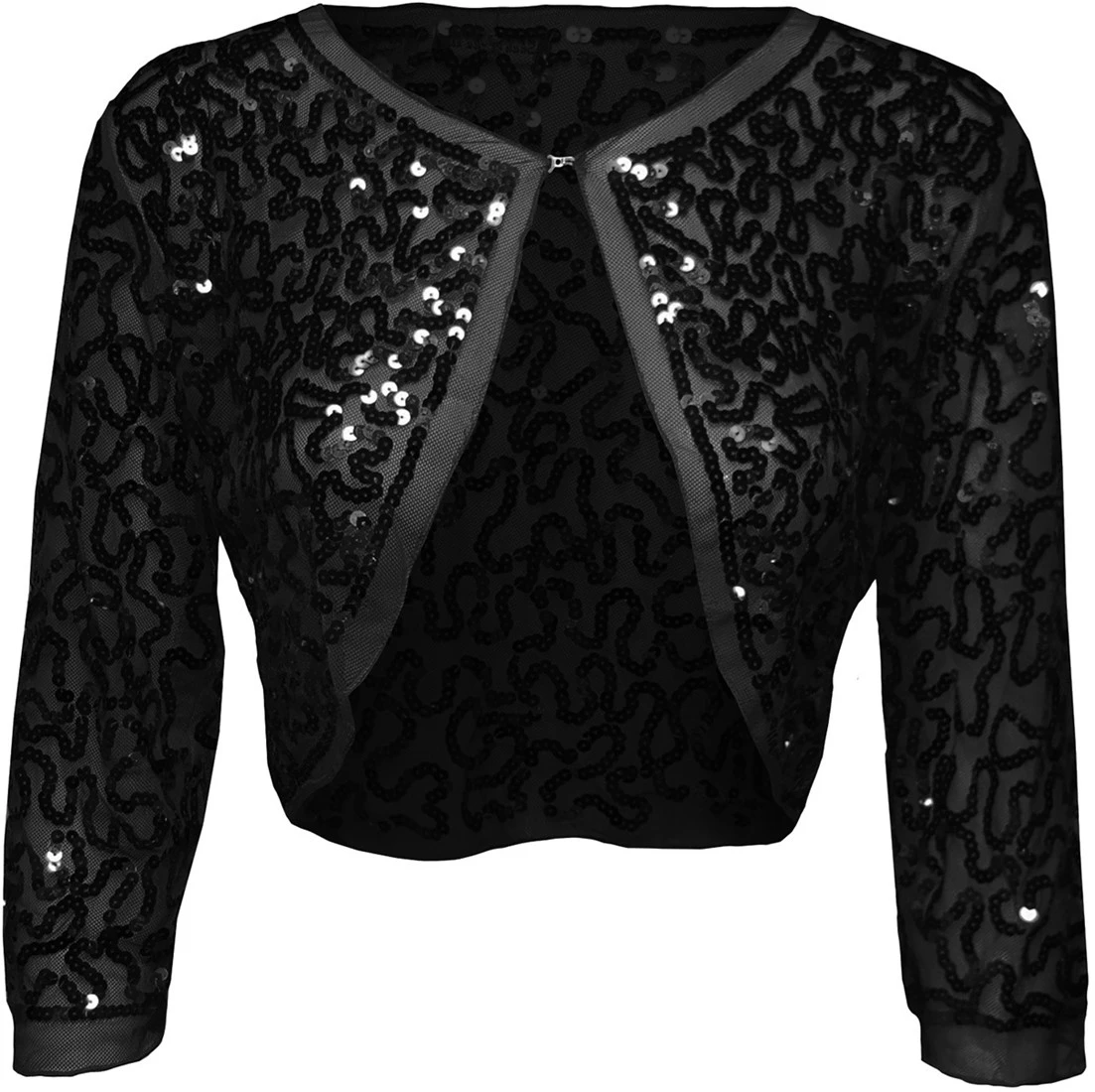 Overig Bolero Pailletten Diva Zwart 3 Overig Bolero Pailletten Diva Zwart