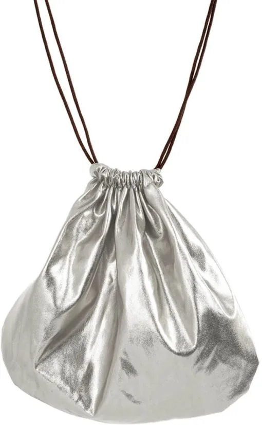 Overig Buideltasje Metallic Zilver (23x20cm) -Kleding Bovenstukken Winkel buideltasje metallic zilver 23x20cm