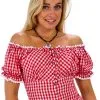 Overig Carmenblouse Rood/Wit (55% Katoen) -Kleding Bovenstukken Winkel carmenblouse rood wit 55 katoen
