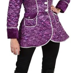 Overig Carnavalsjas Gestept Paars Luxe Voor Dames -Kleding Bovenstukken Winkel carnavalsjas gestept paars luxe voor dames 3