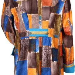 Overig Carnavalsjas Patchwork Blauw Voor Heren -Kleding Bovenstukken Winkel carnavalsjas patchwork blauw voor heren achterkant