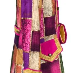 Overig Carnavalsjas Patchwork Pink Voor Dames -Kleding Bovenstukken Winkel carnavalsjas patchwork pink voor dames zijkant