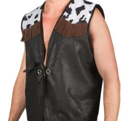 Overig Cowboy Vest Western Zwart Voor Heren