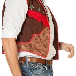 Overig Cowboyvest Bruin-Rood (Wasleder)