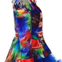 Overig Dames Blazer Colorful Leaves Luxe -Kleding Bovenstukken Winkel dames blazer colorful leaves luxe zijkant