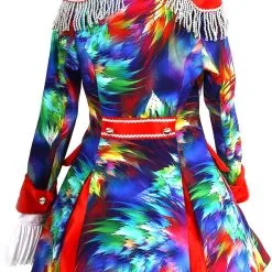 Overig Dames Carnavalsjas Colorful Leaves Lang Luxe -Kleding Bovenstukken Winkel dames carnavalsjas colorful leaves lang luxe achterkant