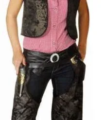 Overig Dames Cowboy Chaps Zwart