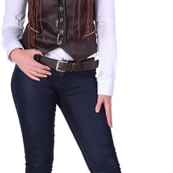 Overig Dames Cowboyvest Bruin Luxe