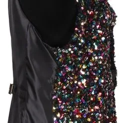 Overig Dames Gilet Multicolour Pailletten Luxe -Kleding Bovenstukken Winkel dames gilet multicolour pailletten luxe zijkant