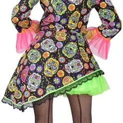 Overig Dames Slipjas Mexican Skull Zwart-Day Of The Dead -Kleding Bovenstukken Winkel dames slipjas mexican skull zwart day of the dead 5