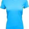 Overig Dames T-Shirt V-Hals Turquoise (Slim Fit) -Kleding Bovenstukken Winkel dames t shirt v hals turquoise slim fit