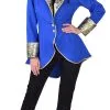 Overig Damesjas Blauw Met Brokaat -Kleding Bovenstukken Winkel damesjas blauw met brokaat