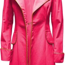 Carnavalsland Damesjas Pink Luxe Met Gouden Piping