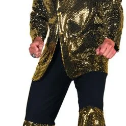 Overig Disco Outfit Man Pailletten Goud