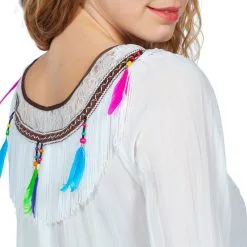 Overig Festival Tuniek Dames Off-White -Kleding Bovenstukken Winkel festival tuniek dames off white detail 2