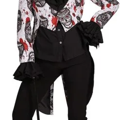 Overig Halloween Dames Slipjas Mexican Skull Black/White -Kleding Bovenstukken Winkel halloween dames slipjas mexican skull black white 2