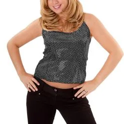 Carnavalsland Haltertopje Glitter Zwart