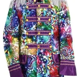 Overig Heren Carnavalsjas Purple Holographic Diamonds