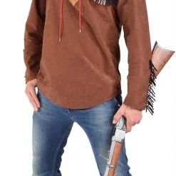 Overig Heren Cowboy Hemd Bruin Met Jeans