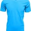 Overig Heren T-Shirt V-Hals Turquoise (Slim Fit) 1 Overig Heren T-Shirt V-Hals Turquoise (Slim Fit) -Kleding Bovenstukken Winkel heren t shirt v hals turquoise slim fit