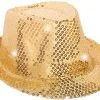 Overig Hoed Disco Pailletten + Licht Goud 2 Overig Hoed Disco Pailletten + Licht Goud -Kleding Bovenstukken Winkel hoed disco pailletten plus licht goud