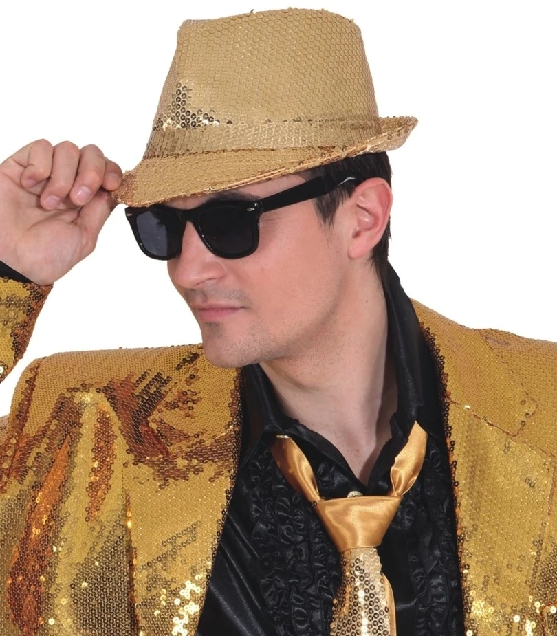 Overig Hoed Popstar Pailletten Goud 3 Overig Hoed Popstar Pailletten Goud