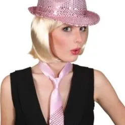 Overig Hoed Popstar Pailletten Roze