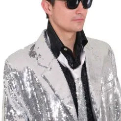 Overig Hoed Popstar Pailletten Zwart/Wit