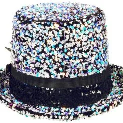 Overig Hoge Hoed Burningman Pailletten Pearl Met Bril -Kleding Bovenstukken Winkel hoge hoed burningman pailletten pearl met bril product achterkant