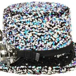 Overig Hoge Hoed Burningman Pailletten Pearl Met Bril -Kleding Bovenstukken Winkel hoge hoed burningman pailletten pearl met bril product zijkant