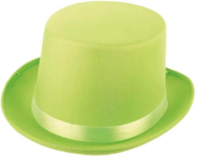 Overig Hoge Hoed Gala Satijn Neon Groen 3 Overig Hoge Hoed Gala Satijn Neon Groen