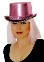 Overig Hoge Hoed Metallic + Pailletten Pink -Kleding Bovenstukken Winkel hoge hoed metallic plus pailletten pink