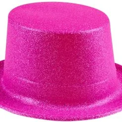 Overig Hoge Hoed Neon Pink Glitter