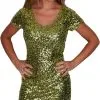 Overig Jurkje Pailletten Diva Lime Groen -Kleding Bovenstukken Winkel jurkje pailletten diva lime groen