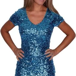 Overig Jurkje Pailletten Diva Turquoise