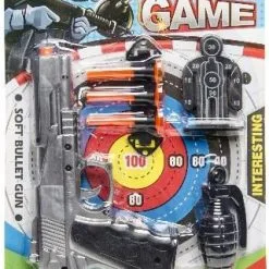 Overig Nep Pistool Zilver 21cm + Accessoires