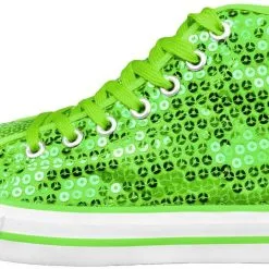 Overig Pailletten Sneakers Lime Groen -Kleding Bovenstukken Winkel pailletten sneakers lime groen zijkant