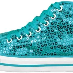 Overig Pailletten Sneakers Turquoise -Kleding Bovenstukken Winkel pailletten sneakers turquoise zijkant