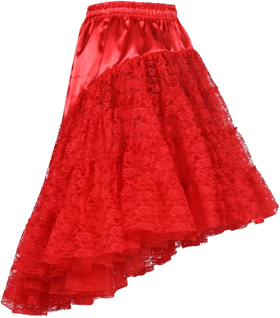 Overig Petticoat Met Kant Luxe Rood 3 Overig Petticoat Met Kant Luxe Rood