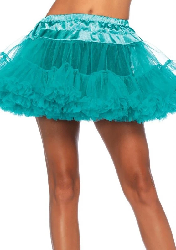 LEG AVENUE Petticoat Teal Groen Luxe (2 Laags) 3 LEG AVENUE Petticoat Teal Groen Luxe (2 Laags)