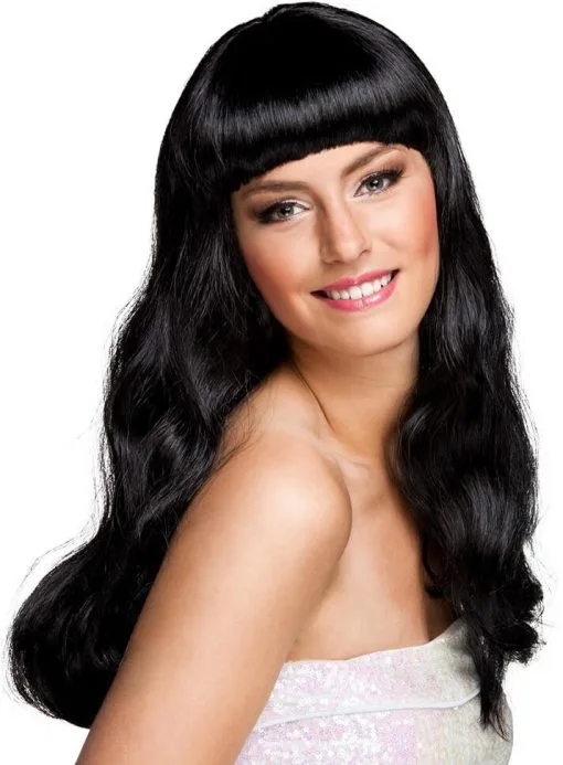 Overig Pruik Party Chique Zwart -Kleding Bovenstukken Winkel pruik party chique zwart