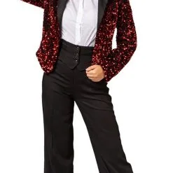 Overig Rode Pailletten Blazer Dames Luxe