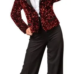 Overig Rode Pailletten Blazer Dames Luxe 12 Overig Rode Pailletten Blazer Dames Luxe -Kleding Bovenstukken Winkel rode pailletten blazer dames luxe 3