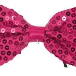 Overig Strikje Pailletten Pink