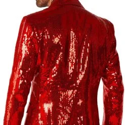 Suitmeister Glitter Jasje Rood -Kleding Bovenstukken Winkel suitmeister glitter jasje rood achterkant