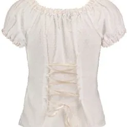 Overig Tiroler Dames Blouse Luisa Wit (100% Katoen) -Kleding Bovenstukken Winkel tiroler dames blouse luisa wit 100 katoen achterkant