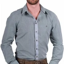 Overig Tiroler Overhemd Markus Groen-Wit