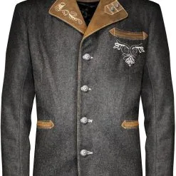 Overig Tiroler Trachten Jas Luxe (Wol-Geitenleer)